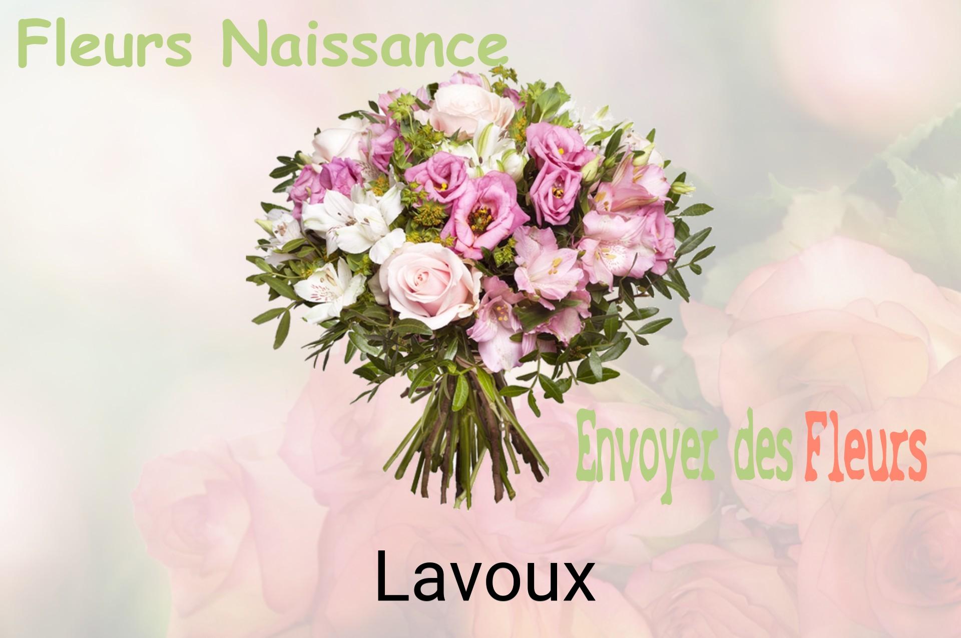 Bouquet de fleurs de naissance livré à Lavoux