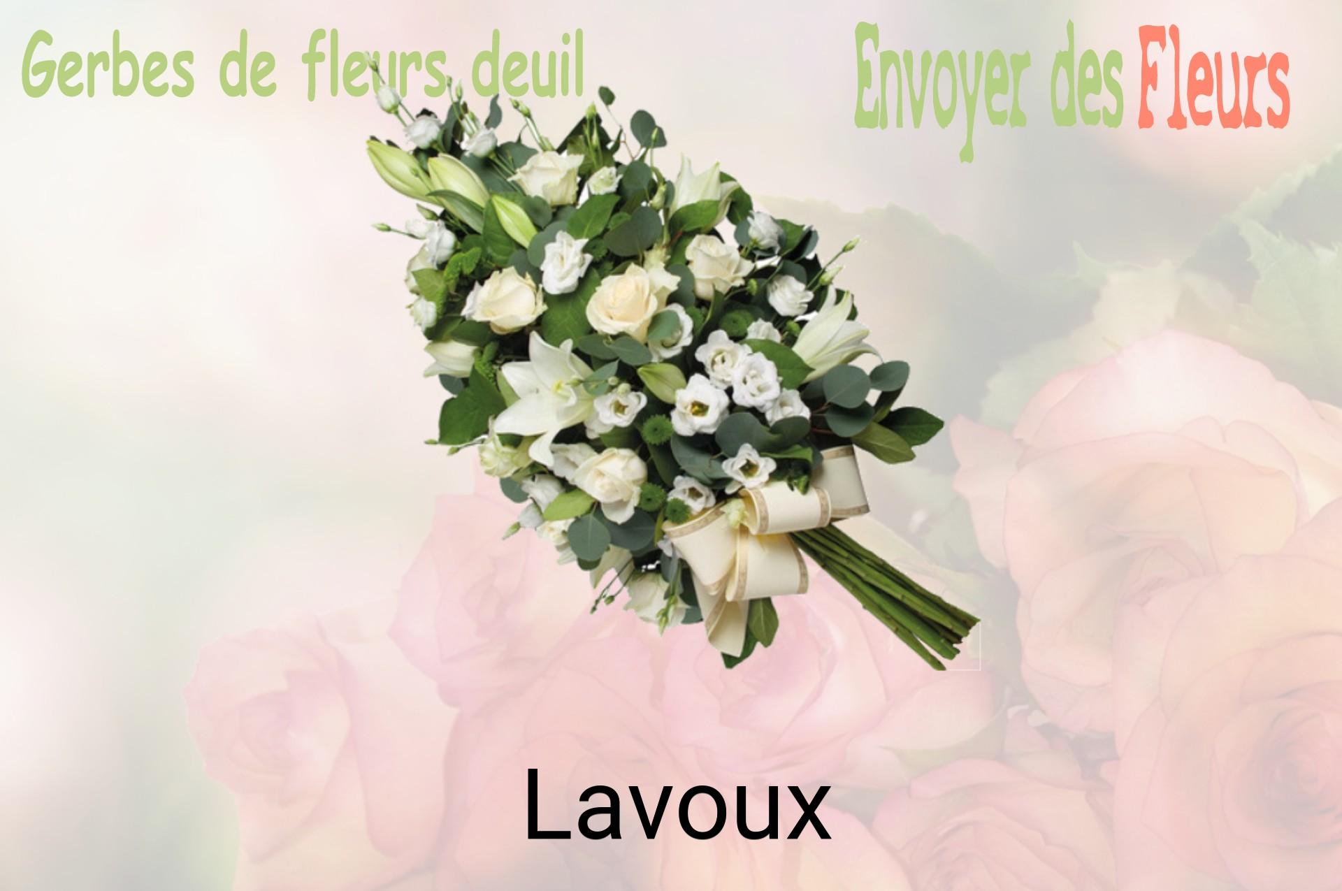 Gerbe de fleurs de deuil livrée à Lavoux